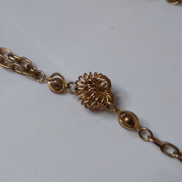 Vintage Decorative Long Metal Chain Necklace 40 Inches - Picture 5 of 14